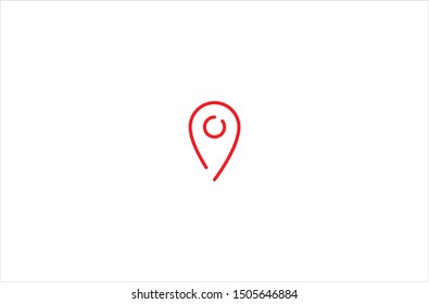 Pin icon in trendy flat style isolated on white background vector illustration
