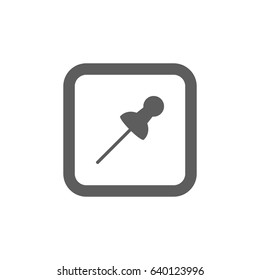 Pin Icon in trendy flat style isolated on white background. Award symbol for your web site design, logo, app, UI. Vector illustration, EPS10.