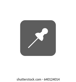 Pin Icon in trendy flat style isolated on white background. Award symbol for your web site design, logo, app, UI. Vector illustration, EPS10.