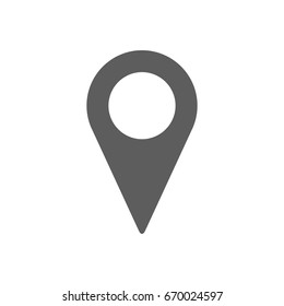 Pin icon in trendy flat style isolated on white background. Symbol for your web site design, logo, app, UI. Vector illustration, EPS