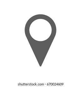 Pin icon in trendy flat style isolated on white background. Symbol for your web site design, logo, app, UI. Vector illustration, EPS
