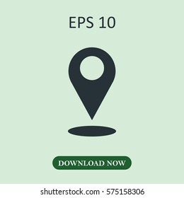 Pin icon vector