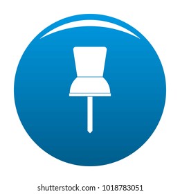 Pin icon vector blue circle isolated on white background 