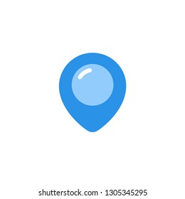 pin icon vector blue monochrome color