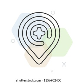 Pin icon vector can be used as png, Pin