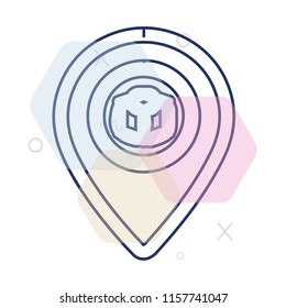 Pin icon vector can be used as png, Pin