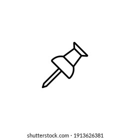 Pin icon vector for computer, web and mobile app 