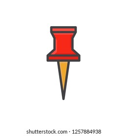 pin icon vector design filled outline style