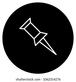 Pin icon. Vector illustration