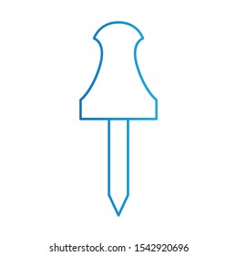 Pin Icon, Vector Illustration, Education Colour Outline