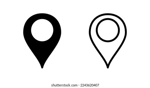 Pin icon vector illustration. Location sign and symbol. destination icon. map pin