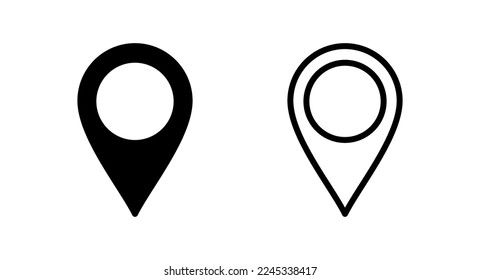 Pin icon vector illustration. Location sign and symbol. destination icon. map pin