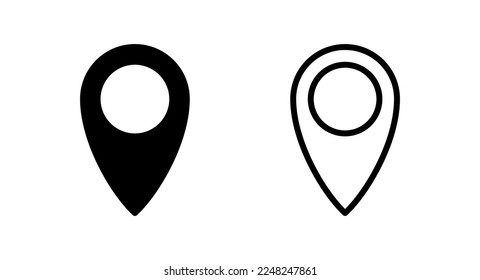 Pin icon vector illustration. Location sign and symbol. destination icon. map pin