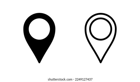 Pin icon vector illustration. Location sign and symbol. destination icon. map pin