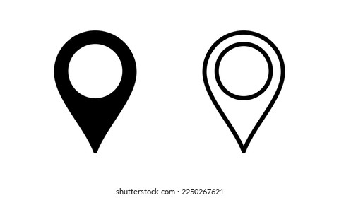 Pin icon vector illustration. Location sign and symbol. destination icon. map pin