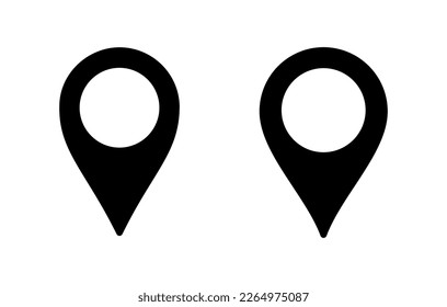 Pinsymbol, Vektorgrafik. Ortszeichen und Symbol. Zielsymbol. Kartenstift