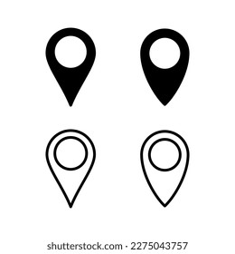 Pin icon vector illustration. Location sign and symbol. destination icon. map pin