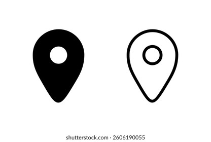 Pin icon vector illustration. Location sign and symbol. destination icon. map pin