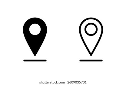 Pin icon vector illustration. Location sign and symbol. destination icon. map pin