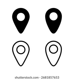 Fixar ilustração de vetor de ícone. Sinal e símbolo de localização. ícone de destino. pin do mapa