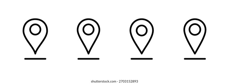 Fixar ilustração de vetor de ícone. Sinal e símbolo de localização. ícone de destino. pin do mapa