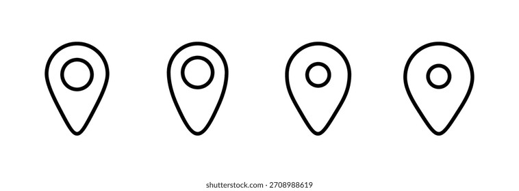 Fixar ilustração de vetor de ícone. Sinal e símbolo de localização. ícone de destino. pin do mapa