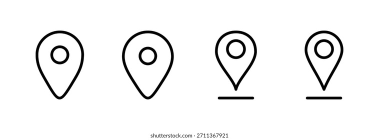 Fixar ilustração de vetor de ícone. Sinal e símbolo de localização. ícone de destino. pin do mapa