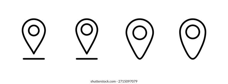 Fixar ilustração de vetor de ícone. Sinal e símbolo de localização. ícone de destino. pin do mapa
