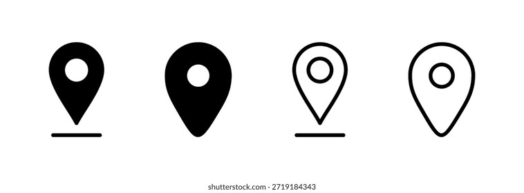 Fixar ilustração de vetor de ícone. Sinal e símbolo de localização. ícone de destino. pin do mapa