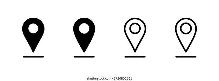 Fixar ilustração de vetor de ícone. Sinal e símbolo de localização. ícone de destino. pin do mapa
