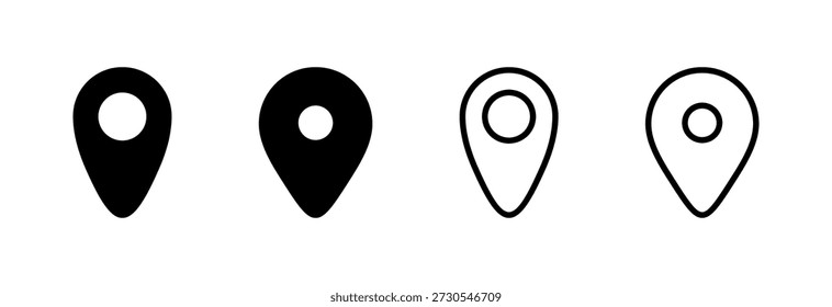 Pin icon vector illustration. Location sign and symbol. destination icon. map pin