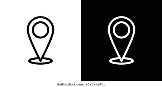 Vetor de ícone de pino, modelo de logotipo de ilustração em estilo moderno