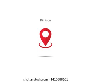 Pin icon vector illustration on background