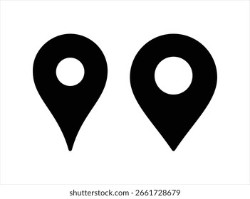 Pin icon vector isolated. Location icon symbol.