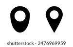 Pin icon vector isolated on white background. Location icon. Map pointer icon. Point. Locator. Address