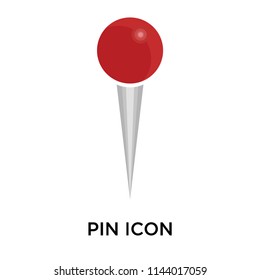Pin icon vector isolated on white background for your web and mobile app design, Pin logo concept