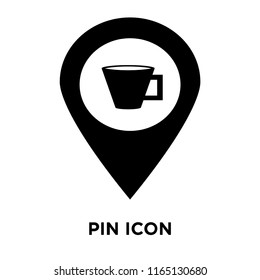 Pin icon vector isolated on white background, Pin transparent sign , navigation symbols