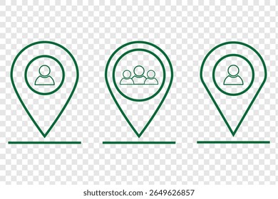 Pin icon vector isolated on white background. Location icon. Map pointer icon. Point. Locator. Pin location icon for map and navigation. eps 10