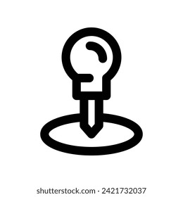 pin icon. vector line icon for your website, mobile, presentation, and logo design.