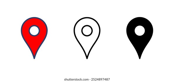 Pin icon vector. Location icon vector. destination icon. map pin