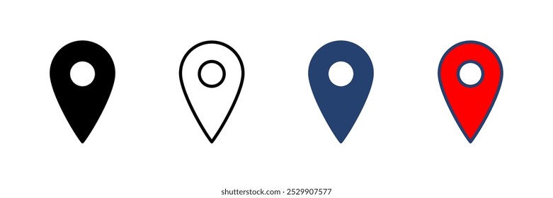 Fixar vetor de ícone. ícone de localização vetor. ícone de destino. mapear pin