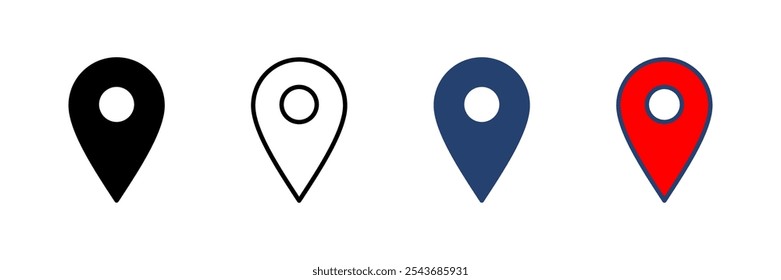 Pin icon vector. Location icon vector. destination icon. map pin