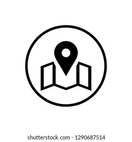 Pin icon vector. Location icon. Map pointer icon