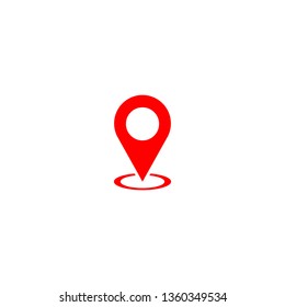 Pin icon vector. Location icon. Map pointer icon