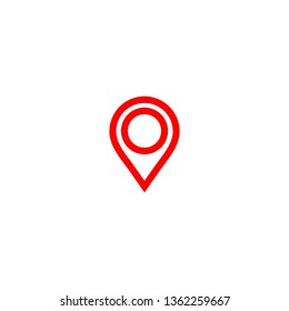 Pin icon vector. Location icon. Map pointer icon