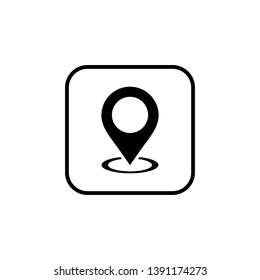 Pin icon vector. Location icon. Map pointer icon