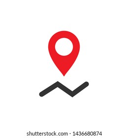 Pin icon vector. Location icon. Map pointer icon