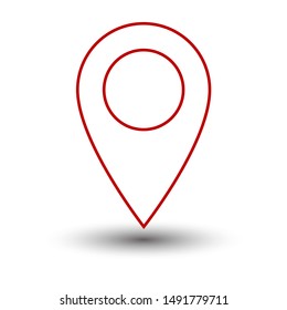 Pin icon vector. Location icon. Map pointer icon