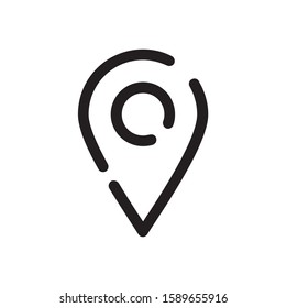 Pin icon vector. Location icon. Map pointer icon illustration