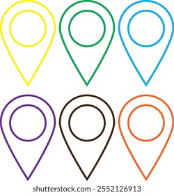 Pin icon vector. Location icon. Map pointer icon
